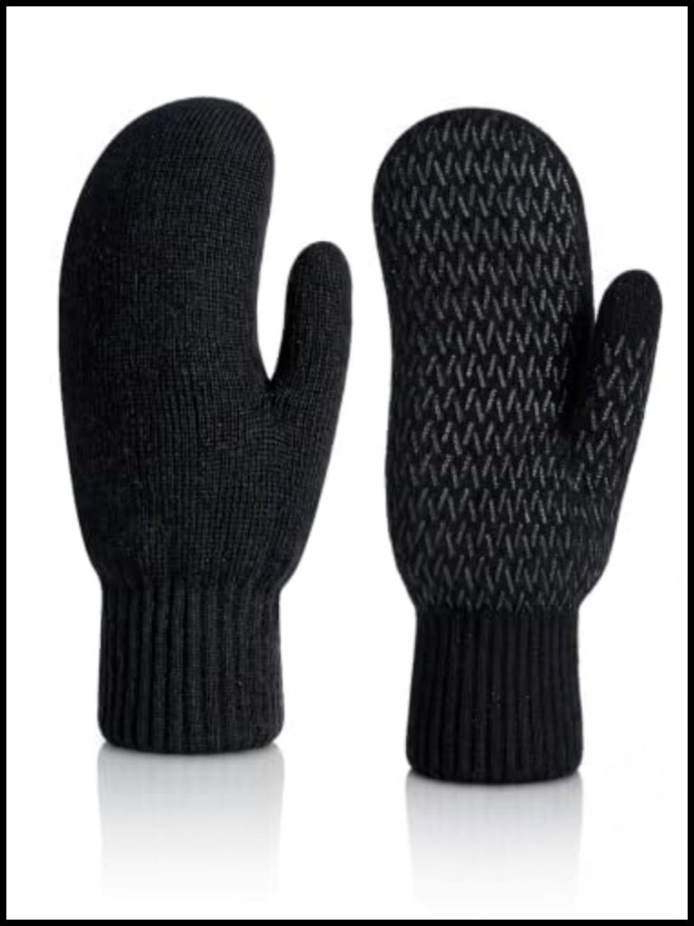 Alpaca Wool Mittens Double Layer Fleece Lined Touchscreen Winter Gloves